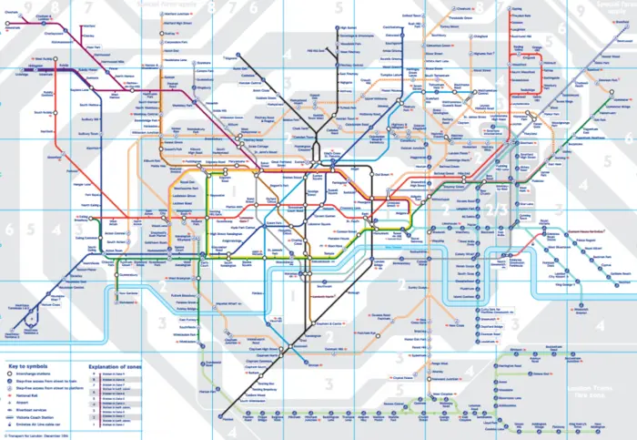 Mapa do metrô de Londres