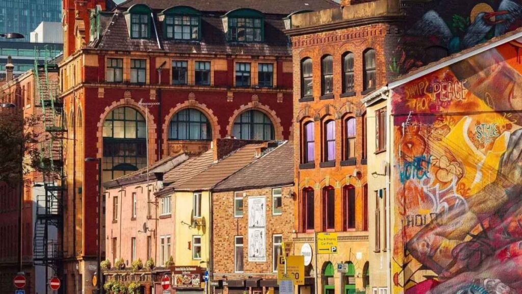 Bairro de Northern Quarter em Manchester
